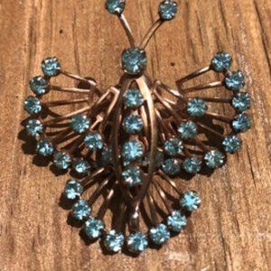 Vintage Butterfly Copper Brooch